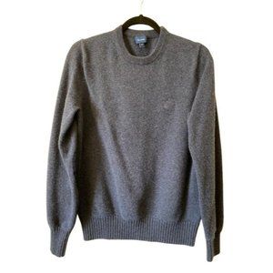 Faconnable Lambswool Crew Neck Long Sleeve Ribbed Trim Knit Pullover Sweater XL